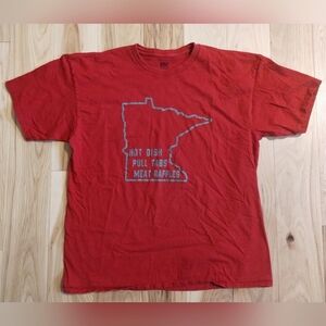 🎉 4 for $25 🎉 Minnesota "hotdish, pull tabs and meat raffles" novelty t-shirt